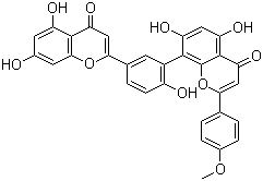 结构式 CAS# 22136-74-9, 罗汉松黄酮 A