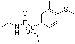 结构式 CAS# 22224-92-6, 苯线磷; 克线磷; O-乙基-O-(3-甲基-4-甲硫基)苯基-N-异丙氨基磷酸酯