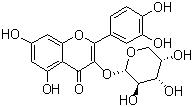 structure of CAS# 22255-13-6, Guaiaverin;3-(alpha-L-Arabinopyranosyloxy)-2-(3,4-dihydroxyphenyl)-5,7-dihydroxy-4H-1-benzopyran-4-one; Quercetin 3-O-alpha-L-arabinoside