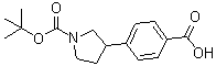 3-(4-Carboxyphenyl)-1-pyrrolidinecarboxylic acid 1-(1,1-dimethylethyl) ester molecular structure (CAS 222987-24-8)