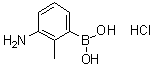 结构式 CAS# 2230901-24-1, (3-氨基-2-甲基苯基)硼酸盐酸盐