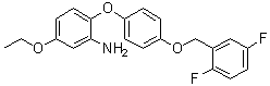结构式 CAS# 223104-29-8, 2-[4-[(2,5-二氟苯基)甲氧基]苯氧基]-5-乙氧基苯胺