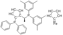 结构式 CAS# 223121-07-1, (S)-1-[(RP)-2-(二苯基膦基)二茂铁]乙基二(3,5-二甲苯基)膦