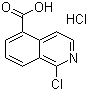 structure of CAS# 223671-54-3, 1-Chloroisoquinoline-5-carboxylic acid hydrochloride
