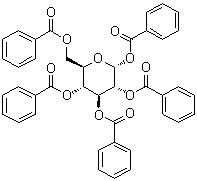 结构式 CAS# 22415-91-4, alpha-D-葡萄糖五苯甲酸酯