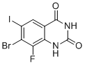 结构式 CAS# 2241721-74-2, 7-溴-8-氟-6-碘喹唑啉-2,4(1H,3H)-二酮
