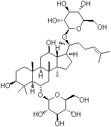 结构式 CAS# 22427-39-0, 人参皂苷 Rg1; 人参皂甙 Rg1