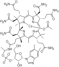 Hydroxocobalamin acetate molecular structure (CAS 22465-48-1)