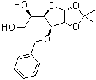 structure of CAS# 22529-61-9, 3-O-Benzyl-1,2-O-isopropylidene-alpha-D-glucofuranose