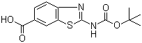 structure of CAS# 225525-50-8, 2-N-Boc-aminobenzothiazole-6-carboxylic acid