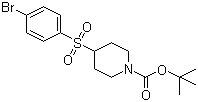 structure of CAS# 226398-62-5, tert-Butyl 4-(4-bromo-benzenesulfonyl)piperidine-1-carboxylate;4-(4-Bromo-benzenesulfonyl)piperidine-1-carboxylic acid tert-butyl ester