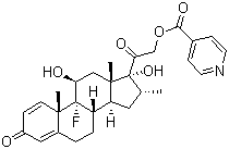 Dexamethasone isonicotinate molecular structure (CAS 2265-64-7)