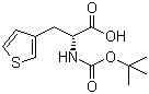 结构式 CAS# 226880-86-0, N-叔丁氧羰基-D-3-(3-噻吩基)丙氨酸