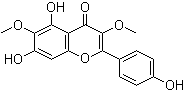5,7,4'-三羟基-3,6-二甲氧基黄酮分子结构 (CAS 22697-65-0)