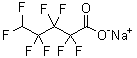 结构式 CAS# 22715-46-4, 5-氢全氟戊酸钠