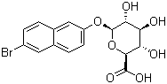 6-溴-2-萘基 beta-D-吡喃葡萄糖苷酸分子结构 (CAS 22720-35-0)