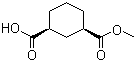 (1R,3S)-1,3-Cyclohexanedicarboxylic acid monomethyl ester molecular structure (CAS 227783-07-5)