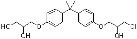 结构式 CAS# 227947-06-0, 3-[4-[1-[4-(3-氯-2-羟基丙氧基)苯基]-1-甲基乙基]苯氧基]-1,2-丙二醇