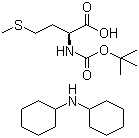 structure of CAS# 22823-50-3, Boc-L-methionine dicyclohexylamine salt;Boc-Met-OH.DCHA; N-[(tert-Butoxy)carbonyl]-L-methionine dicyclohexylamine (1:1)