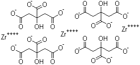 Citric acid zirconium salt molecular structure (CAS 22830-18-8)
