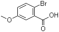 结构式 CAS# 22921-68-2, 2-溴-5-甲氧基苯甲酸
