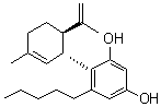 4-[(1R,6R)-3-甲基-6-(1-甲基乙烯基)-2-环己烯-1-基]-5-戊基-1,3-苯二酚分子结构 (CAS 22972-55-0)