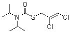 structure of CAS# 2303-16-4, Di-allate;2,3-DCDT; 2,3-Dichloroallyl N,N-diisopropylthiolcarbamate; Avadex; CP 15336; DATC