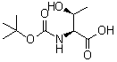 结构式 CAS# 23082-30-6, N-叔丁氧羰基-L-别苏氨酸