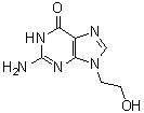 structure of CAS# 23169-33-7, 9-(2'-Hydroxyethyl)guanine;2-Amino-1,9-dihydro-9-(2-hydroxyethyl)-6H-purin-6-one; 9-(2-Hydroxyethyl)guanine; NSC 40668
