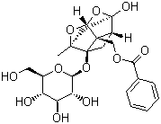 structure of CAS# 23180-57-6, Paeoniflorin;5beta-[(Benzoyloxy)methyl]tetrahydro-5-hydroxy-2-methyl-2,5-methano-1H-3,4-dioxacyclobuta[cd]pentalen-1alpha(2H)-yl-beta-D-glucopyranoside