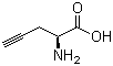 结构式 CAS# 23235-01-0, L-炔丙基甘氨酸