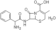 结构式 CAS# 23325-78-2, 头孢氨苄(一水物)