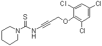 N-[3-(2,4,6-Trichlorophenoxy)-1-propyn-1-yl]-1-piperidinecarbothioamide molecular structure (CAS 23341-91-5)