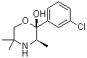 rel-(2R,3R)-2-(3-Chlorophenyl)-3,5,5-trimethylmorpholin-2-ol molecular structure (CAS 233600-52-7)