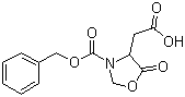 结构式 CAS# 23632-66-8, (S)-(+)-3-(苄氧羰基)-5-氧代-4-恶唑啉乙酸