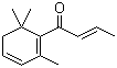 结构式 CAS# 23726-93-4, 大马士酮; beta-大马烯酮; 突厥酮; (E)-1-(2,6,6-三甲基-1,3-环己二烯-1-基)-2-丁烯-1-酮