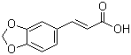 结构式 CAS# 2373-80-0, 3,4-(亚甲二氧)肉桂酸