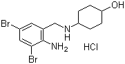 structure of CAS# 23828-92-4, Ambroxol hydrochloride;trans-4-[[(2-Amino-3,5-dibromo-phenyl)methyl]amino]-cyclohexanol hydrochloride