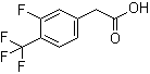 structure of CAS# 238754-67-1, 3-Fluoro-4-(trifluoromethyl)phenylacetic acid;2-[3-Fluoro-4-(trifluoromethyl)phenyl]acetic acid