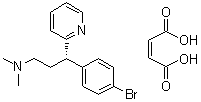 马来酸右旋溴苯那敏分子结构 (CAS 2391-03-9)