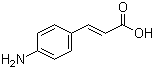4-氨基肉桂酸分子结构 (CAS 2393-18-2)