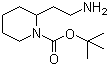 1-叔丁氧羰基-2-(氨基乙基)哌啶分子结构 (CAS 239482-98-5)