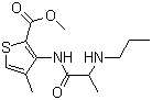 结构式 CAS# 23964-58-1, 阿替卡因; 4-甲基-3-[[1-氧代-2-(丙氨基)丙基]氨基]-2-噻吩羧酸甲酯