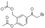 structure of CAS# 24085-07-2, 2-Acetoxy-5-(2-bromoacetyl)benzyl acetate;1-[4-(Acetyloxy)-3-[(acetyloxy)methyl]phenyl]-2-bromoethanone; 2-Acetoxymethyl-4-bromophenyl acetate
