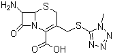 结构式 CAS# 24209-38-9, 7-氨基-3-(1-甲基-1H-四唑-5-硫代甲基)-8-氧代-5-硫杂-1-氮杂双环[4.2.0]辛-2-烯-2-羧酸