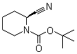 structure of CAS# 242459-44-5, (2S)-2-Cyano-1-piperidinecarboxylic acid tert-butyl ester