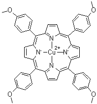 结构式 CAS# 24249-30-7, (5,10,15,20-四(4-甲氧基苯基)卟啉)铜