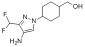 structure of CAS# 2434841-21-9, (trans-4-(4-Amino-3-(difluoromethyl)-1H-pyrazol-1-yl)cyclohexyl)methanol;[4-[4-amino-3-(difluoromethyl)pyrazol-1-yl]cyclohexyl]methanol