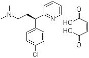结构式 CAS# 2438-32-6, 马来酸右氯苯那敏