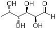 structure of CAS# 2438-80-4, L-(-)-Fucose;L-Fucose; 6-Deoxy-L-galactose